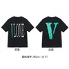 Nueva Camiseta Vlone Jerry Grande V Humo Reflectante Holgada de Manga Corta Flor de Cerezo Pareja Streetwear de Moda