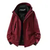 Conjunto de dos piezas de chaqueta de plumón para hombre estilo Luotuo 3 en 1 para exteriores, chaqueta de montañismo cálida, impermeable y a prueba de viento para mujer