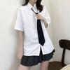Pieza Única/Traje Estilo Preppy de Verano Camisa con Corbata Conjunto de Dos Piezas para Mujer Falda Plisada Uniforme Estudiantil JK Uniforme de Clase para Mujer