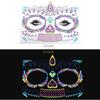 Pegatinas Faciales Fluorescentes de Halloween Originales y Curiosas Transfronterizas Calavera Neón Tatuaje Pegatinas Maquillaje de Muerte Dibujos Animados