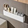 Cesta Colgante para Puerta de Gabinete de Cocina Bolsa de Basura Interior Plástico de Cocina Estante de Almacenamiento sin Perforaciones Caja de Almacenamiento Montada en la Pared del Gabinete