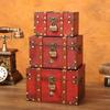 Caja retro europea caja cuadrada de madera para joyas caja retro de madera accesorios almacenamiento almacenamiento artesanías