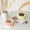 Portavelas Redondo Transfronterizo Molde de Silicona Casa de Amor DIY Base para Velas Molde de Yeso