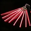 Luces de Lluvia de Meteoros de Colores Alimentadas por Energía Solar Impermeables para Exteriores Luces de Hadas para Atracciones Luces de Cadena Navideñas de Colores para Decoración de Árbol