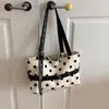 Bolsa de Lona con Lunares de Alto Valor Estético para Mujer 2026 Nueva Moda Versátil de Gran Capacidad Bolso de Hombro Bolso de Mano para Viajes