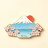 Japón Monte Fuji Souvenir Turístico Acrílico Plano Creativo Avenida de los Cerezos Decorativo Coleccionable Imán Pegatina para Nevera