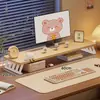 Soporte Elevador para Computadora de Escritorio Estación de Trabajo Estante de Almacenamiento para Escritorio de Oficina en Casa Elevador de Monitor de Doble Capa