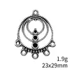 23x29mm 1.9g Plata Antigua Materiales Hechos a Mano para DIY Fabricante Mayorista Conectores para Pendientes