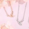 Colar de Origami Tsuru Estilo Japonês e Coreano Feminino Prata Esterlina Tendência Celebridade da Internet Corrente de Ouro Rosa 925 ins Estilo Simples Novo Joia Feminina