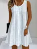 Vestido de Verano Nuevo Estilo sin Mangas con Impresión 3D para Mujer, Casual, para Vacaciones en la Playa, Transfronterizo de Amazon Europeo y Americano