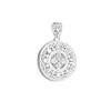 Colgante antiguo vintage de plata de ley S999 con doble cara de Dios de la Riqueza, colgante de filamento hueco, collar de ocho brújulas del tesoro para mujer