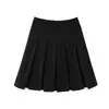 Falda Plisada de Lana Gris para Mujer, Nueva Falda de Invierno y Otoño de Cintura Alta, Longitud Media, Corte en A, Estilo Universitario, Adelgazante, Media Falda Engrosada