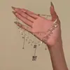 Brilho Roxo CristalinoColar Borboleta de Cristal Roxo de Verão, Gargantilha de Corrente para Clavícula de Alto Padrão, Acessório Estilo Fada