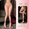 Medias de Primavera y Otoño con Abertura, Medias Eróticas Largas Hasta la Rodilla para Mujer, Medias Ultra Delgadas Color Piel con Abertura