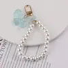 Hebilla de Puerta de Mariposa Colorida Coreana Cadena de Perlas Cadena para Teléfono Móvil Hecha a Mano DIY Llavero Material para Joyería Accesorios Pequeños