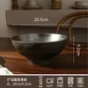 Bol Cerámico Negro Rosqueado Estilo Japonés Gran Capacidad Bol para Ramen Hogar Restaurante Bol para Sopa Resistente a Altas Temperaturas Vajilla Set Venta al por Mayor