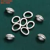 Anillo de plata de ley S925 con clip para abalorios, accesorios retro, flor pequeña antigua, ruyi, material para abalorios hecho a mano DIY