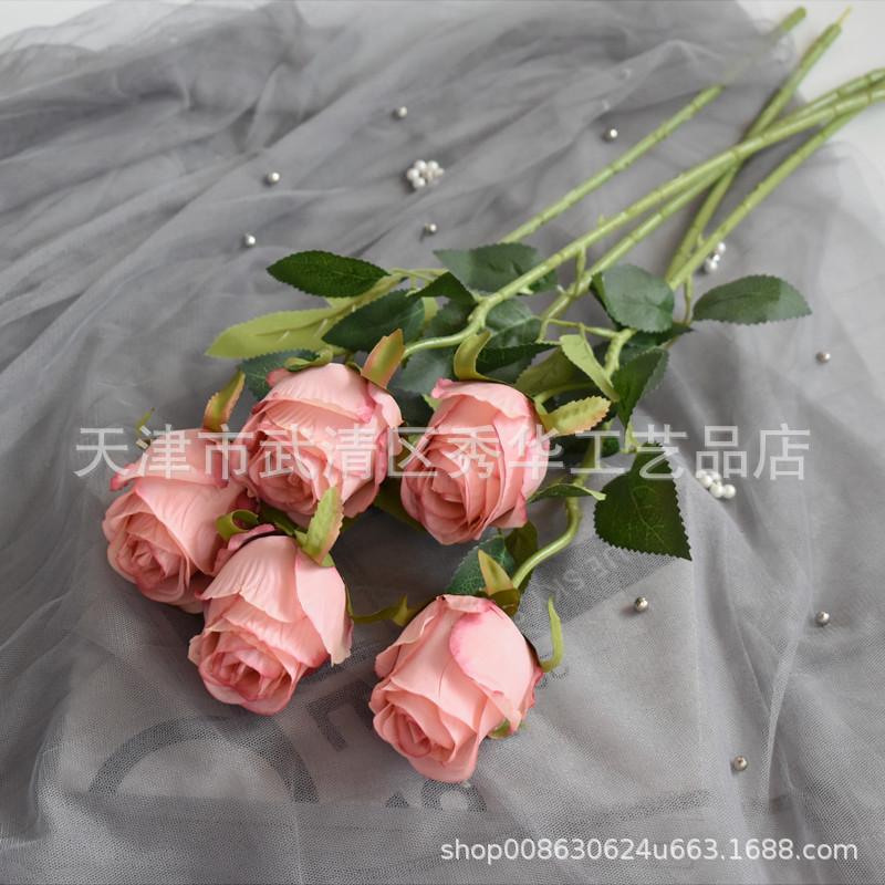 单支玫瑰主粉色