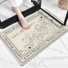 Alfombra de Baño de Terciopelo de Cordero, Antideslizante, Alfombra para Pies de Secado Rápido, Puerta de Entrada, Puerta de Baño, Alfombra Antideslizante, Lavable a Máquina