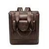 Mochila transfronteiriça para homens e mulheres, novo modelo 2026, bolsa para laptop executiva, bolsa de viagem de PU de grande capacidade, uso duplo como bolsa de mão ou bolsa de ombro
