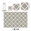 Adesivos de azulejo autoadesivos de PVC com padrão de losangos em preto e branco, adesivos de azulejo de parede à prova d'água e à prova de óleo para renovação de cozinha e banheiro, fornecimento transfronteiriço