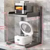 Estante de Almacenamiento para Cocina, Arrocera Eléctrica, Horno de Microondas, Mesa de Almacenamiento Integrada, Capa Superior, Estante de Almacenamiento Multifuncional para Ollas Eléctricas
