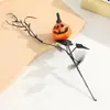 Decoração de Casa Rosto de Fantasma de Halloween Abóbora Pequena Decoração de Evento de Feriado Suprimentos Cruzamento Espuma Simulada Ramo de Abóbora