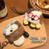 Tengyi Bolsa para Auriculares con Cabeza de Cachorro Creativa Lanyard Colgante Decoración para Mochila de Niña Billetera Pequeña Portátil
