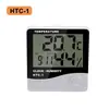 HTC-1 Termómetro Electrónico de Interior Reloj Despertador Fábrica Simple Colgante de Pared Hogar Pantalla Grande Digital Termómetro Higrómetro
