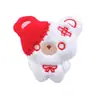 Llavero de Peluche de Oso Frankenstein de Dibujos Animados Colgante de Muñeca Chirriante para Alivio del Estrés Estudiantil Regalo Pequeño Creativo