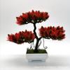 Planta Artificial Bonsai Plástico Planta Verde em Vaso Pinheiro de Boas-Vindas Pequeno Bonsai Decoração de Casa Ornamentos para Sala de Estar Mobiliário de Mesa