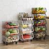 Estante de cocina de múltiples capas, cesta de almacenamiento de juguetes para frutas y verduras, carrito, fábrica de comercio exterior, venta al por mayor