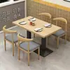 Combinación moderna de mesa y silla para restaurante de comida rápida, mesa y sillas para tienda de snacks, mesa y sillas para restaurante de comida casual, tienda de hot pot y té con leche, mesa y sillas para snacks