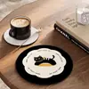 Posavasos Creativo de Dibujos Animados de Barro de Diatomeas Redondo para el Hogar, Alfombrilla de Mesa Absorbente de Agua y Resistente al Aceite, Anti-Quemaduras, Fácil de Limpiar, Posavasos para Taza de Café