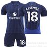 Camisa de futebol infantil do Manchester United 2425 para fora 7 Mount 10 Rashford 18 Casemiro 17 Garnacho