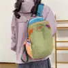 Mochila de senderismo ligera unisex color-blocking para exteriores Dopamine, bolsa de montañismo, mochila deportiva, color sólido vintage ins