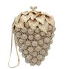 Bolso de Mano Cristal de Uva Bolso de Noche Diamante de Uva Hueco Completo Diamante Bolso de Mano para Vestido de Banquete Bolso de Mano para Mujer