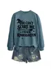 Você não pode me assustar Amazon eBay site independente moletom feminino da moda e único para outono e inverno para comércio exterior
