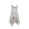 Estilo Europeo Transfronterizo Z 2026 Nueva Moda Elegante Temperamento Ropa de Mujer Sexy Chica Caliente Vestido de Gasa de Seda Floral 5039651