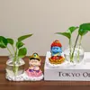 Jarrón Hidropónico Cerámico Guardián del Zodiaco, Contenedor para Arreglos Florales de Plantas Verdes, Adorno Decorativo Creativo para Mesa de Sala de Estar, Regalo