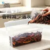 Caja de refrigerador de cocina especializada BNBSS con tapa, transparente y visible, para almacenar especias, canela y cáscara de mandarina seca, gran capacidad