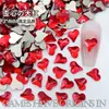 Joias para Nail Art Coração Torto Fundo Plano 3*4mm Diamante de Formato Especial Fundo Plano Diamante Brilhante de Celebridade da Internet Nail Art Usável para Unha DIY Atacado