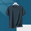 Camiseta de Manga Corta de Secado Rápido para Hombre al por Mayor Transfronteriza Nueva de Verano Delgada de Seda de Hielo Transpirable Ropa Deportiva para Correr Q