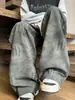 Pantalones Casuales de Pana para Hombre Otoño Invierno Estilo Hong Kong Tendencia Ins Pierna Ancha Moda Pantalones Tie-Dye Pantalones de Pierna Recta para Pareja