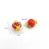 Pendente Divertido Fruta Romã Pimenta com Gotejamento de Óleo Acessórios para Colar Pulseira DIY Feito à Mão Pingente para Bolsa Estilo Pastoral