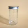 Venta al por mayor spot frasco de vidrio tipo Mason de 400 ml Vaso de jugo tipo Diamante botella de almacenamiento en seco Botella de bebidas Mason