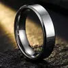 Anel Masculino de Aço Inoxidável Europeu e Americano Novo Estilo Simples com Borda Dupla Chanfrada 6mm, Popular no Japão e Coreia, Joias Atacado que Não Desbotam