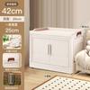 Caja de Almacenamiento Plegable Ancha de 42 CM Sin Instalación Armario Transparente para Ropa de Niños Estante de Almacenamiento Multicapa de Plástico para el Hogar