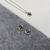 Collar Maillard Ámbar Metal Piedra Natural Mujer Nicho Vintage Personalidad Combinable Elegantes Aretes Cadena para el Cuello Cadena de Lana