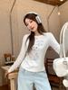 Camiseta de Manga Larga para Mujer con Diseño Único de Estampado de Gato, Nuevo Estilo Otoño Temprano 2026, Top Impresionante